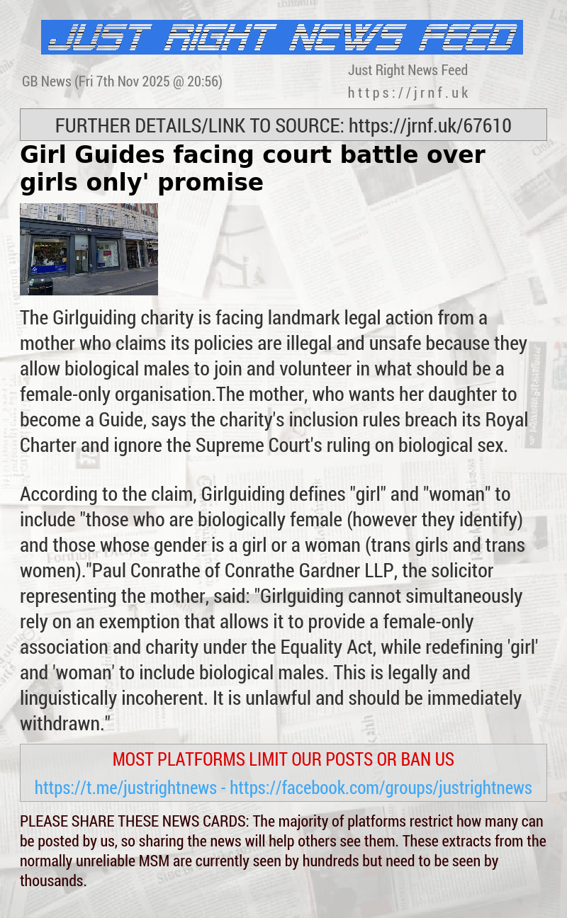 Girl Guides facing court battle over ‘girls—only’ promise