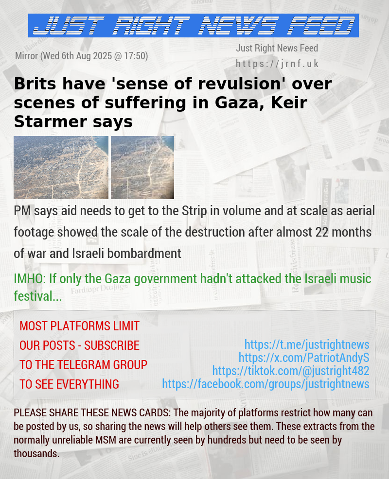 Brits have ’sense of revulsion’ over scenes of suffering in Gaza, Keir Starmer says