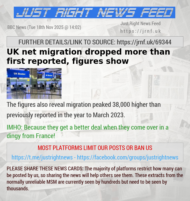 UK net migration dropped more than first reported, figures show