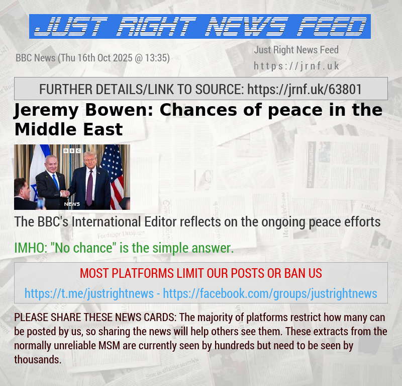 Jeremy Bowen: Chances of peace in the Middle East