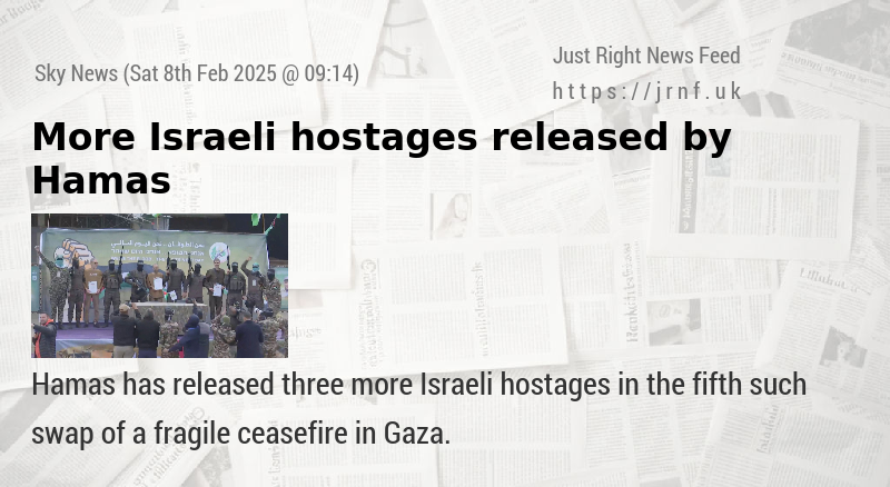 More Israeli hostages released by Hamas