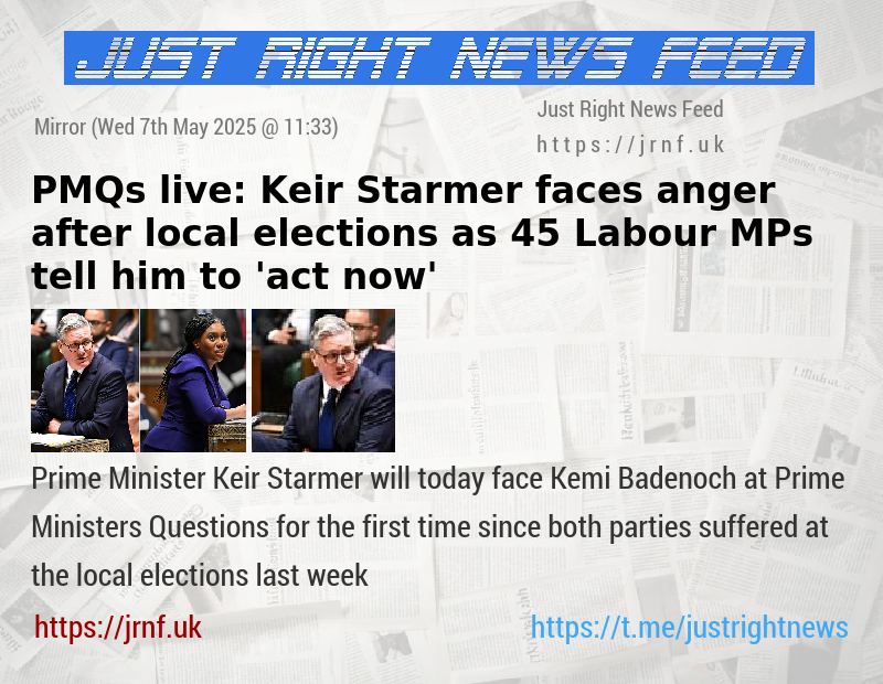 PMQs live: Keir Starmer faces anger after local elections as 45 Labour MPs tell him to ’act now’