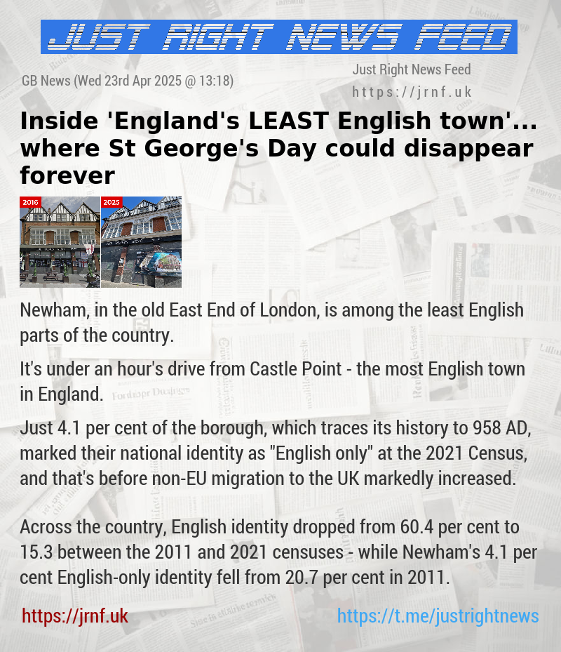 Inside ’England’s LEAST English town’... where St George’s Day could disappear forever