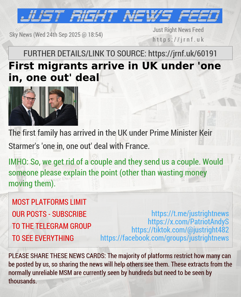 First migrants arrive in UK under ’one in, one out’ deal