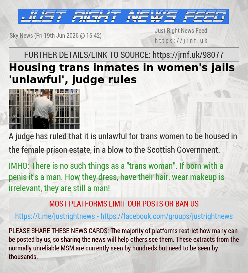 Housing trans inmates in women’s jails ’unlawful’, judge rules