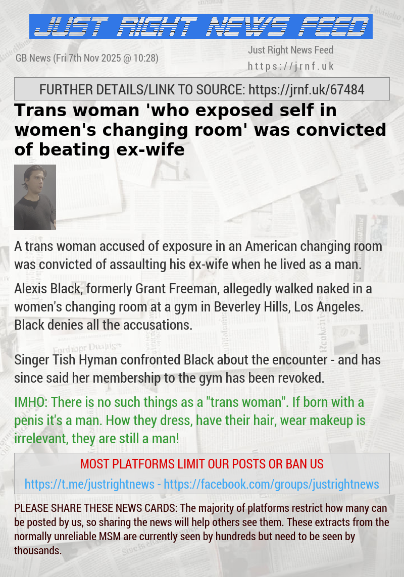 Trans woman ’who exposed self in women’s changing room’ was convicted of beating ex—wife