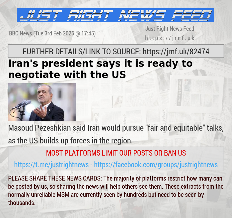 Iran’s president says it is ready to negotiate with the US