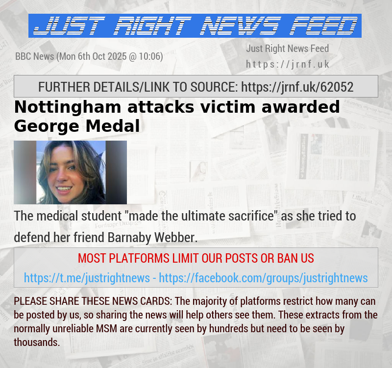 Nottingham attacks victim awarded George Medal