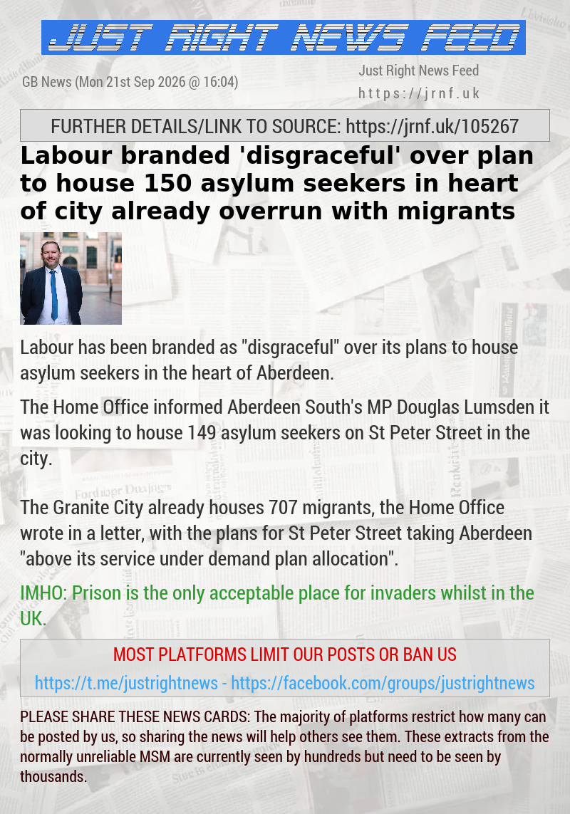 Labour branded ’disgraceful’ over plan to house 150 asylum seekers in heart of city already overrun with migrants