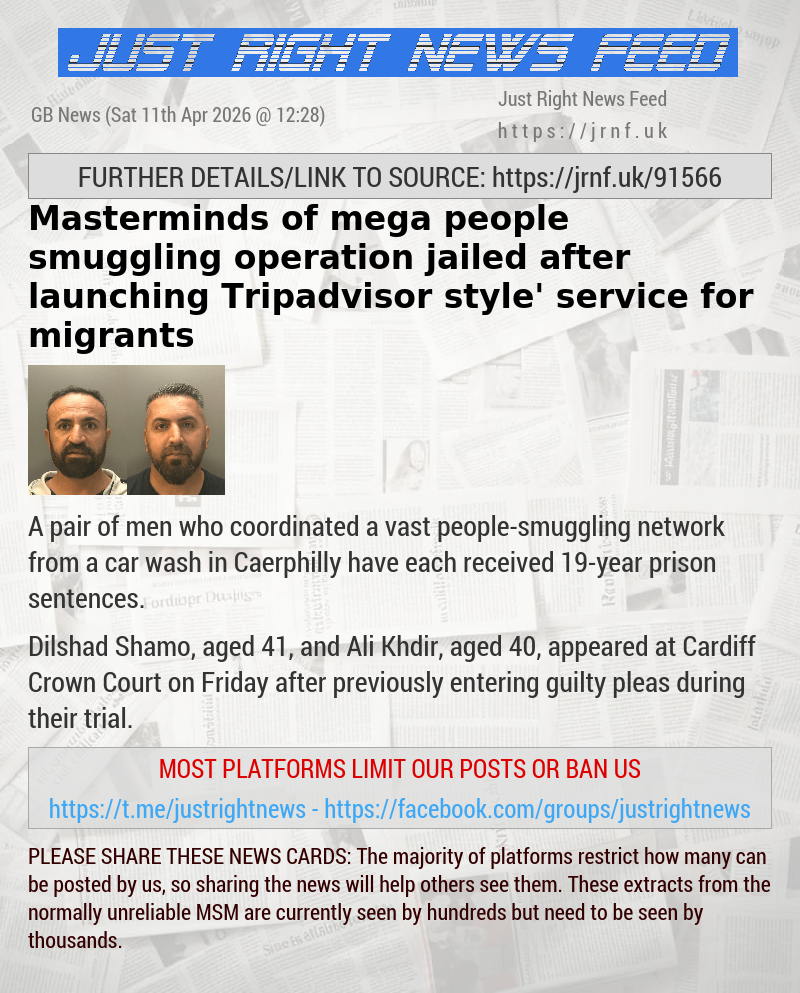 Masterminds of mega people—smuggling operation jailed after launching ‘Tripadvisor—style’ service for migrants
