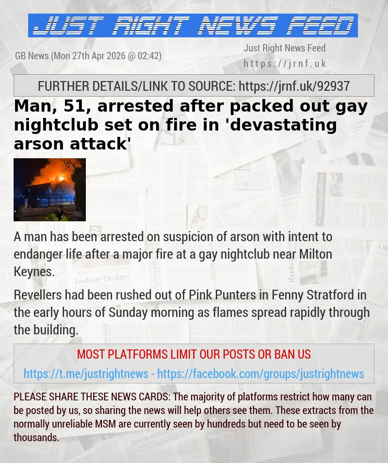 Man, 51, arrested after packed—out gay nightclub set on fire in ’devastating arson attack’
