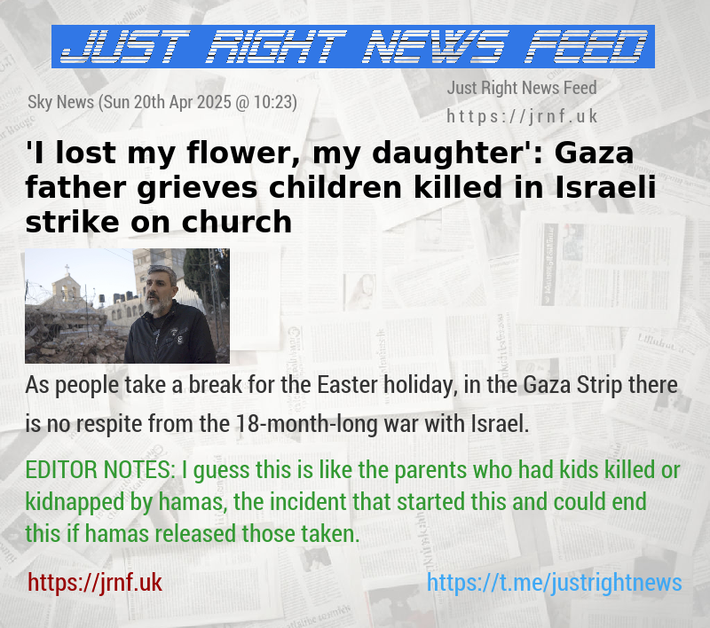 ’I lost my flower, my daughter’: Gaza father grieves children killed in Israeli strike on church