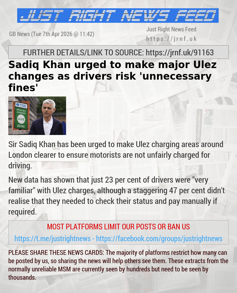 Sadiq Khan urged to make major Ulez changes as drivers risk ’unnecessary fines’