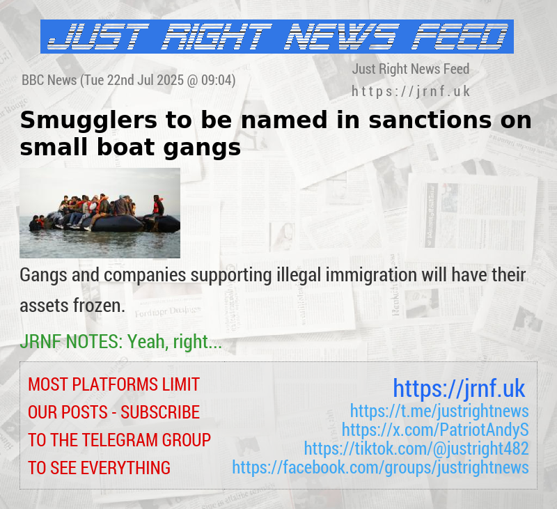 Smugglers to be named in sanctions on small boat gangs