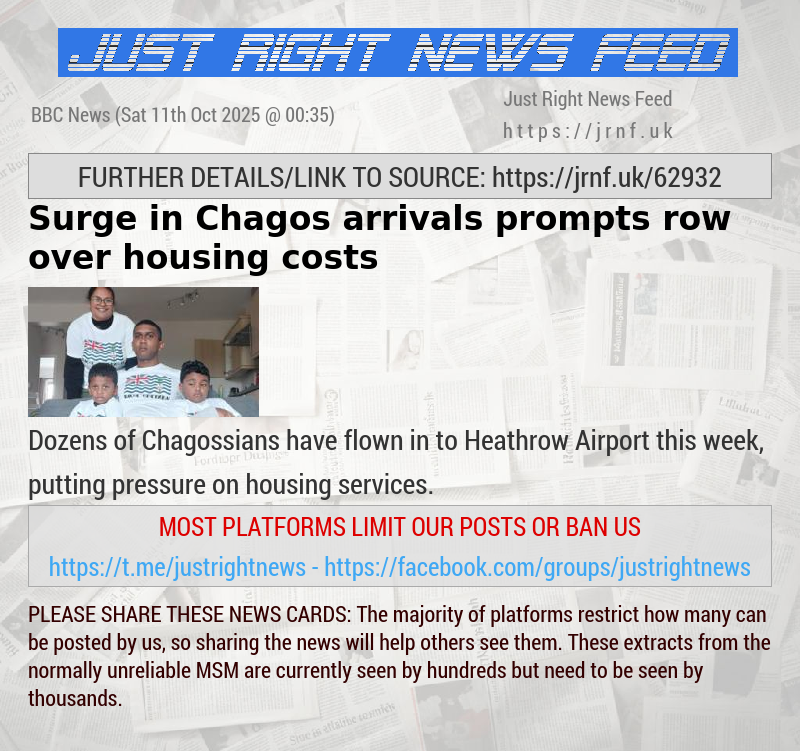 Surge in Chagos arrivals prompts row over housing costs