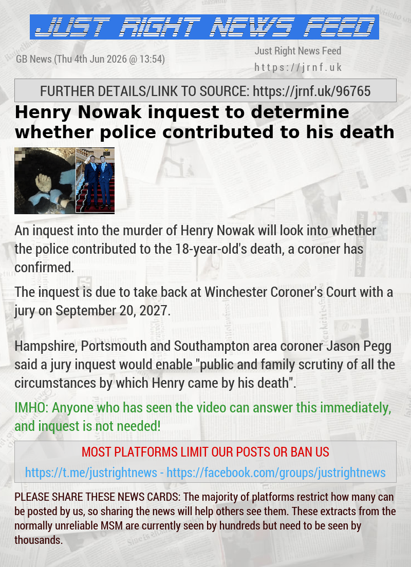 Henry Nowak inquest to determine whether police contributed to his death