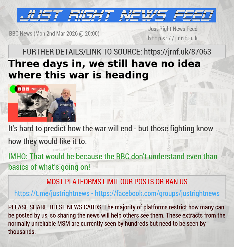 Three days in, we still have no idea where this war is heading