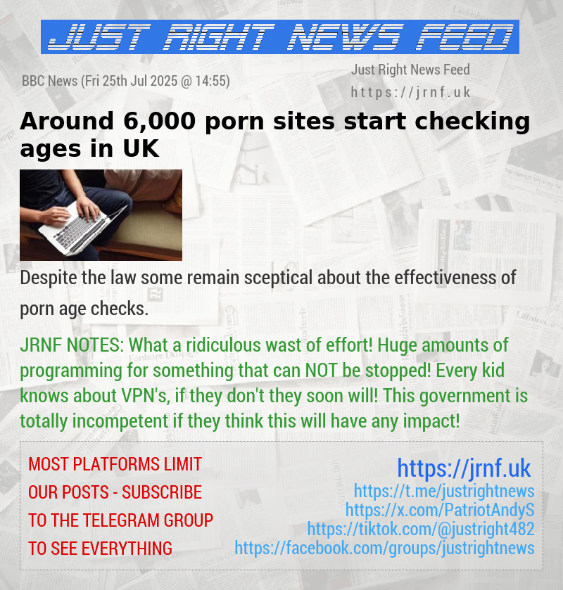 Around 6,000 porn sites start checking ages in UK