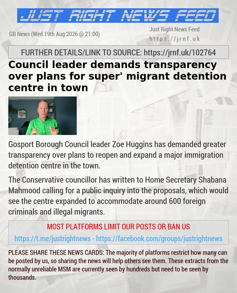 Council leader demands transparency over plans for ‘super’ migrant detention centre in town
