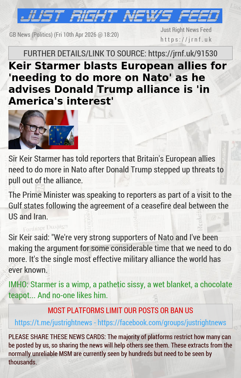 Keir Starmer blasts European allies for ’needing to do more on Nato’ as he advises Donald Trump alliance is ’in America’s interest’