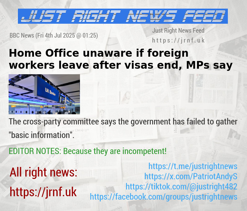 Home Office unaware if foreign workers leave after visas end, MPs say