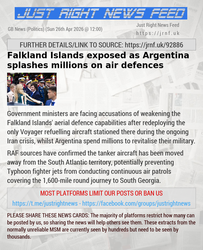 Falkland Islands exposed as Argentina splashes millions on air defences