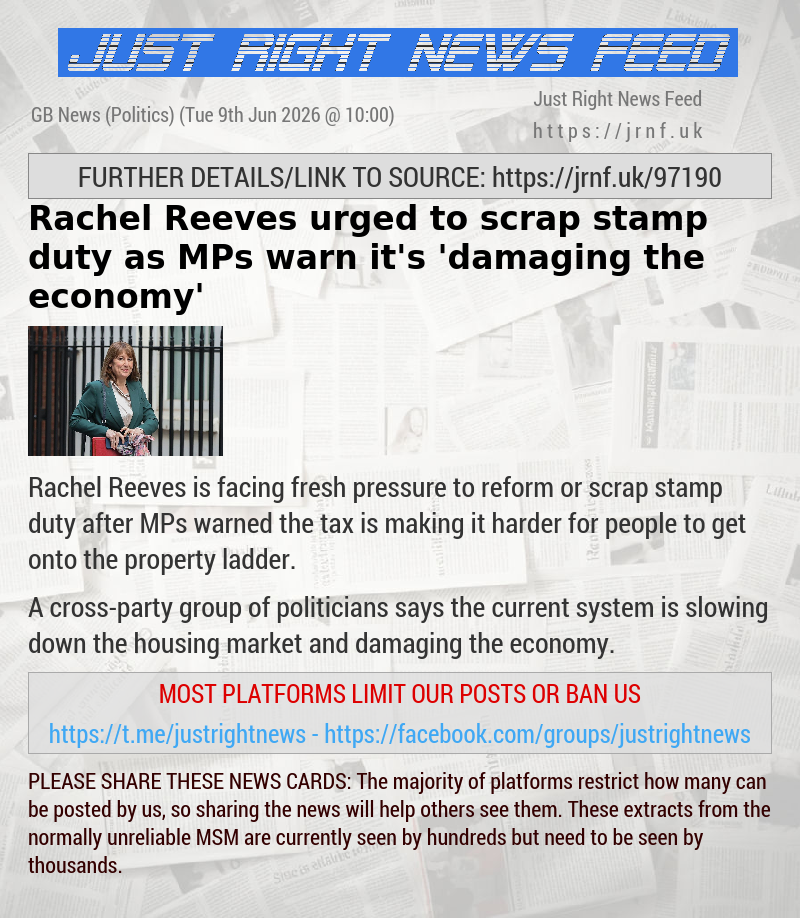 Rachel Reeves urged to scrap stamp duty as MPs warn it’s ’damaging the economy’