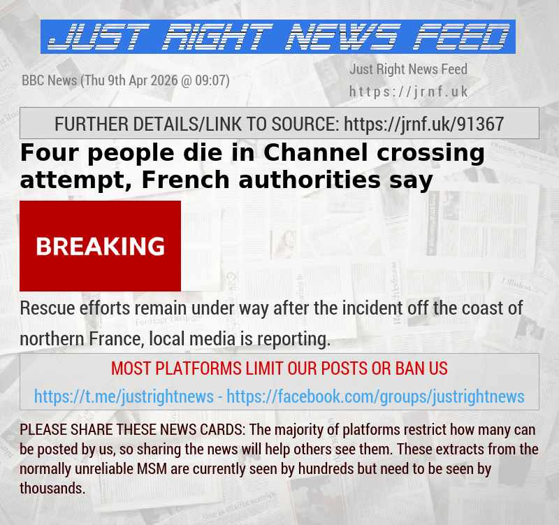 Four people die in Channel crossing attempt, French authorities say