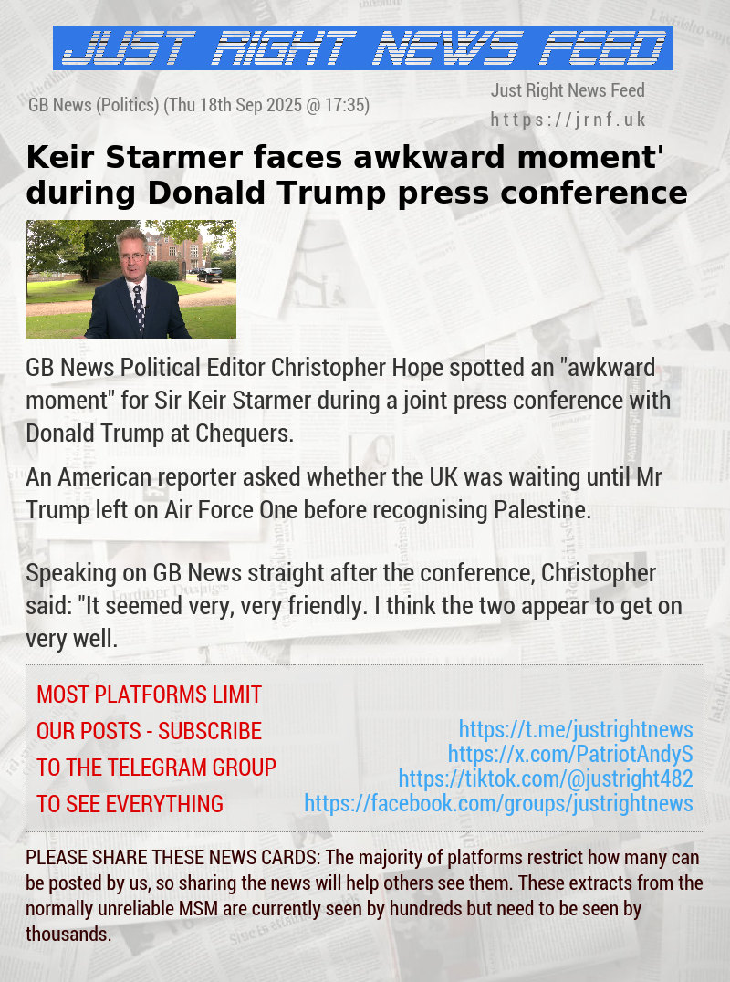 Keir Starmer faces ‘awkward moment’ during Donald Trump press conference