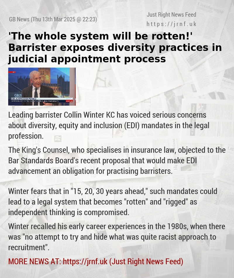 ’The whole system will be rotten!’ Barrister exposes diversity practices in judicial appointment process