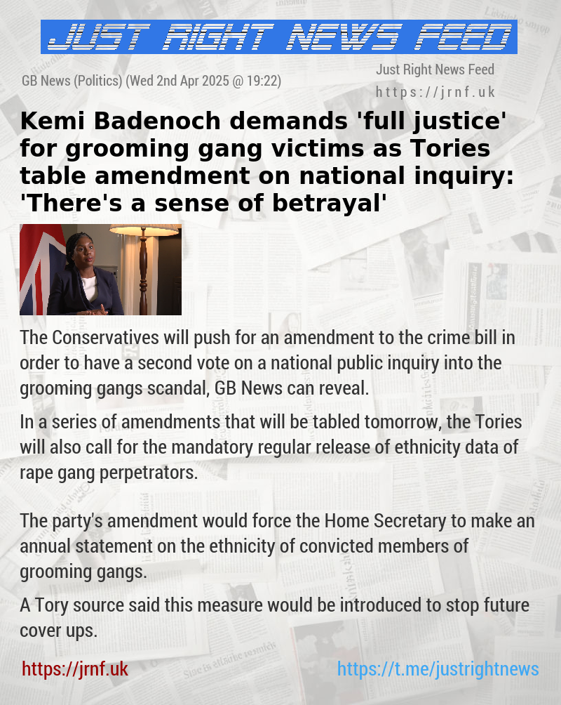 Kemi Badenoch demands ’full justice’ for grooming gang victims as Tories table amendment on national inquiry: ’There’s a sense of betrayal’