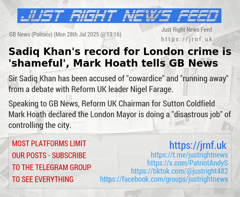 Sadiq Khan’s record for London crime is ’shameful’, Mark Hoath tells GB News