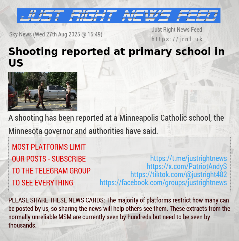 Shooting reported at primary school in US 