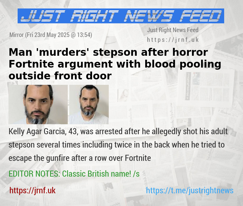 Man ’murders’ stepson after horror Fortnite argument with blood pooling outside front door
