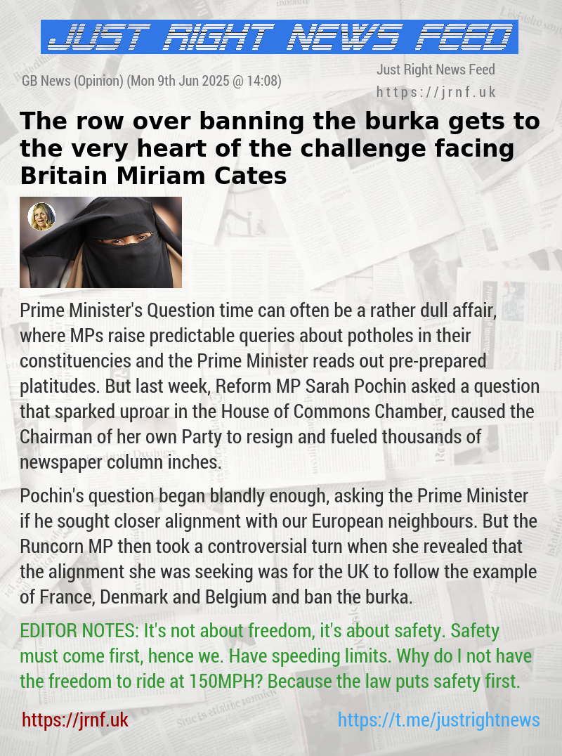 The row over banning the burka gets to the very heart of the challenge facing Britain — Miriam Cates