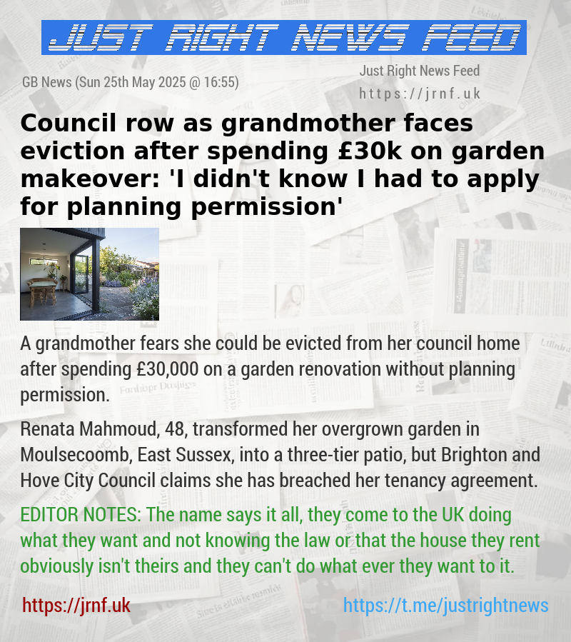 Council row as grandmother faces eviction after spending £30k on garden makeover: ’I didn’t know I had to apply for planning permission’