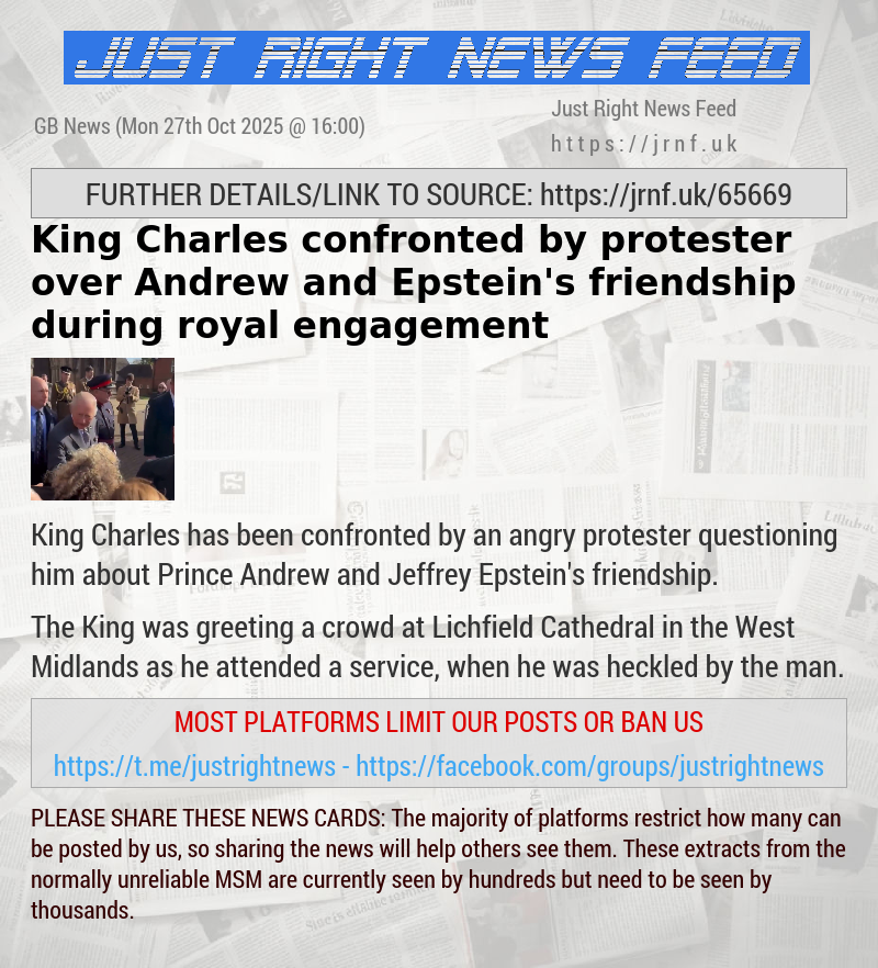 King Charles confronted by protester over Andrew and Epstein’s friendship during royal engagement