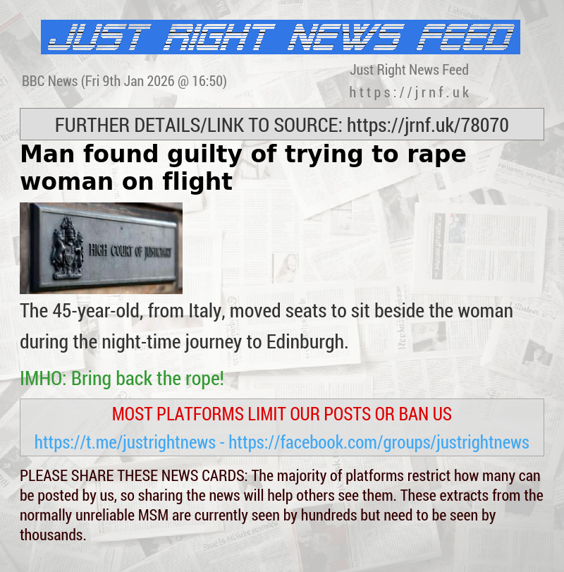 Man found guilty of trying to rape woman on flight