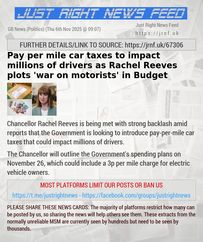 Pay—per—mile car taxes to impact millions of drivers as Rachel Reeves plots ’war on motorists’ in Budget