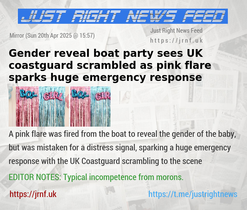 Gender reveal boat party sees UK coastguard scrambled as pink flare sparks huge emergency response