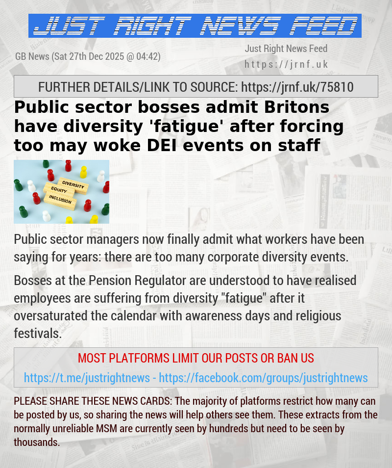 Public sector bosses admit Britons have diversity ’fatigue’ after forcing too may woke DEI events on staff