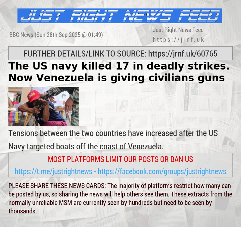 The US navy killed 17 in deadly strikes. Now Venezuela is giving civilians guns