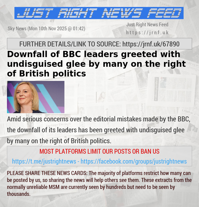 Downfall of BBC leaders greeted with undisguised glee by many on the right of British politics 