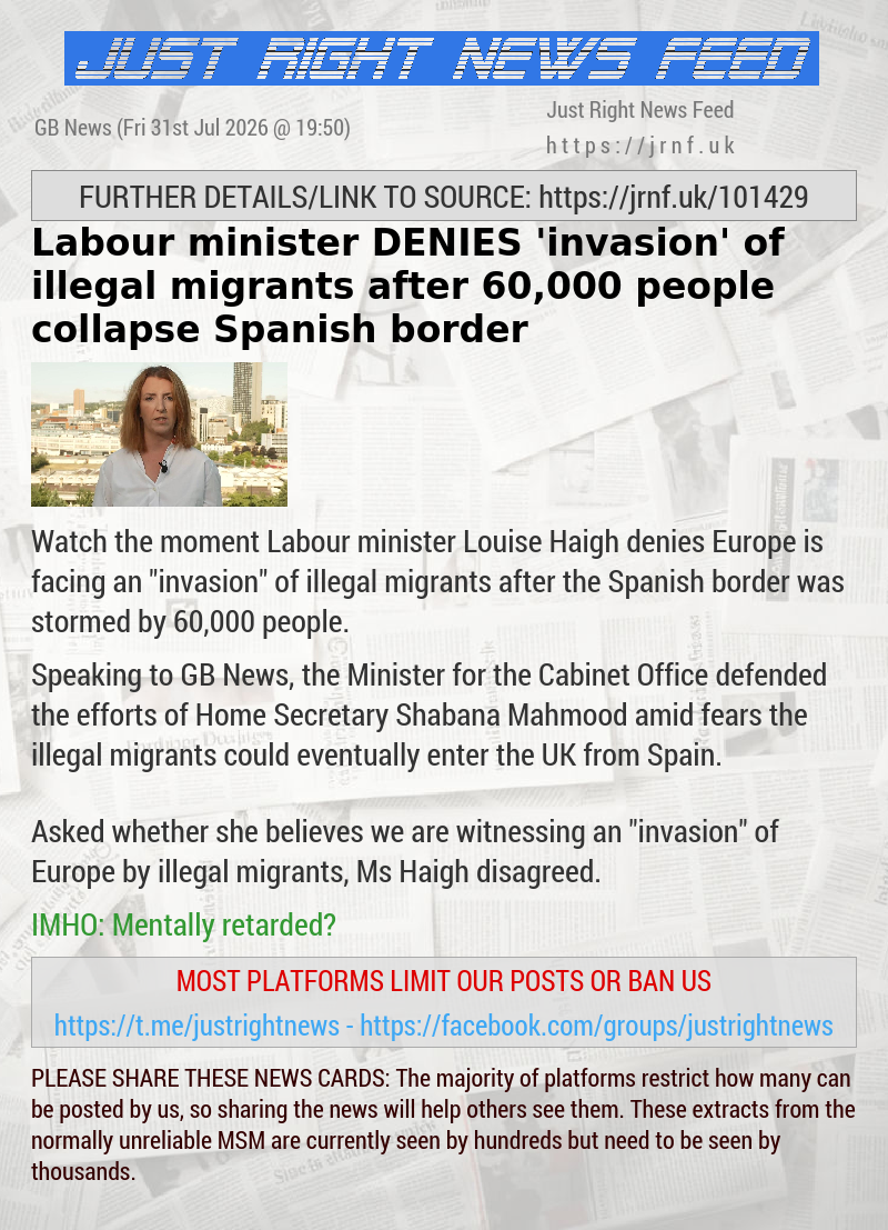 Labour minister DENIES ’invasion’ of illegal migrants after 60,000 people collapse Spanish border