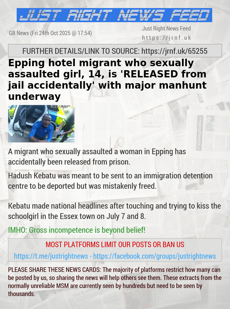 Epping hotel migrant who sexually assaulted girl, 14, is ’RELEASED from jail accidentally’ with major manhunt underway