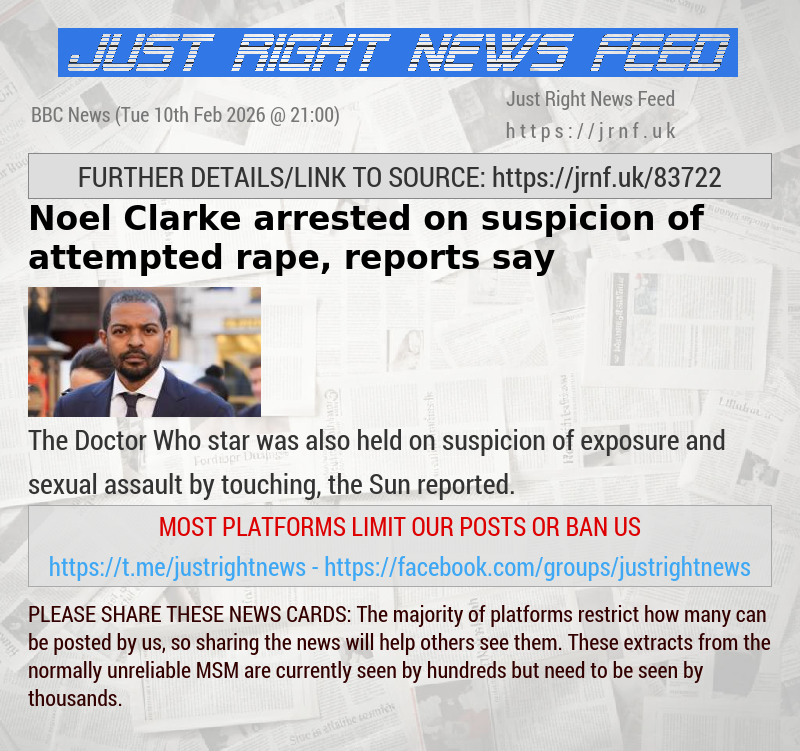 Noel Clarke arrested on suspicion of attempted rape, reports say