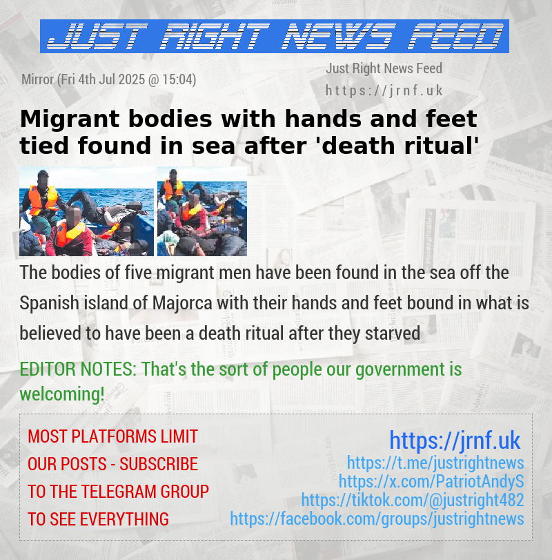 Migrant bodies with hands and feet tied found in sea after ’death ritual’