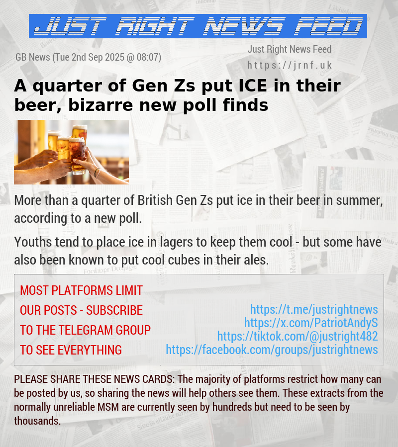 A quarter of Gen Zs put ICE in their beer, bizarre new poll finds
