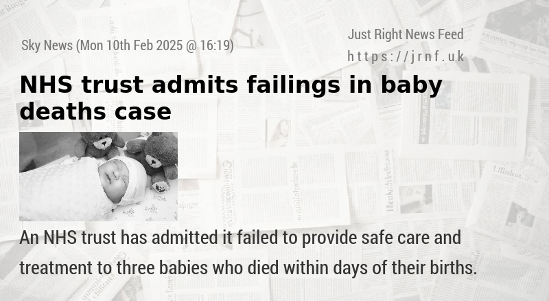 NHS trust admits failings in baby deaths case