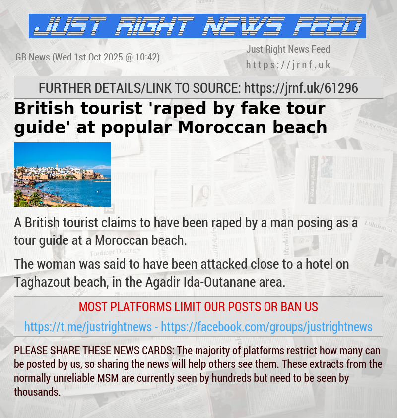 British tourist ’raped by fake tour guide’ at popular Moroccan beach